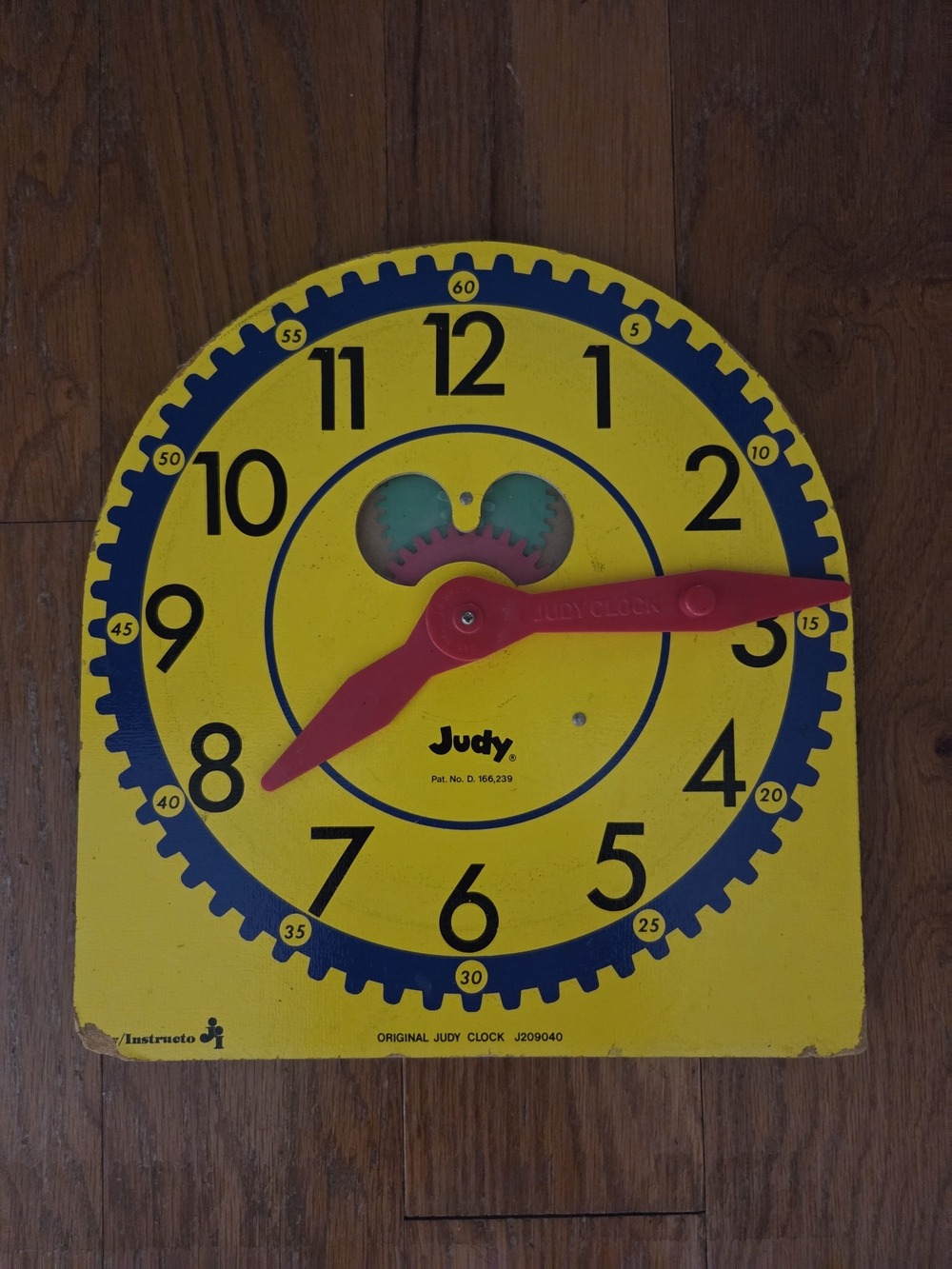 Vintage Original Wood Judy Clock For Learning. Model # J209040